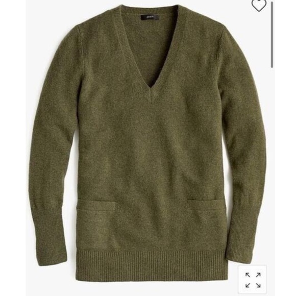 J. Crew Sweaters - V-neck front-pocket tunic sweater in Supersoft yarn